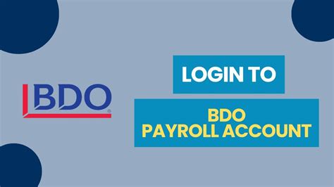 bdo payroll login|BDO .